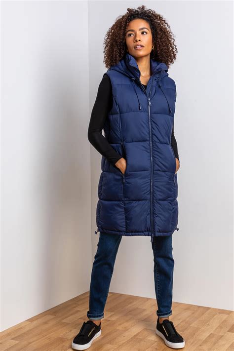 longline navy gilet